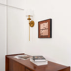 Wall Lamp | Hand-Gilded Antique Gold & Rosette Backplate