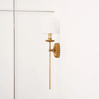 Wall Lamp | Hand-Gilded Antique Gold & Rosette Backplate