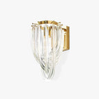 Wall Lamp | Handblown Glass & Gold Metal Base | 23 x 40 cm