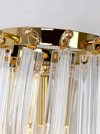Wall Lamp | Handblown Glass & Gold Metal Base | 23 x 40 cm