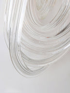 Wall Lamp | Handblown Glass & Gold Metal Base | 23 x 40 cm