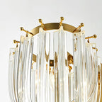 Wall Lamp | Handblown Glass & Gold Metal Base | 23 x 40 cm