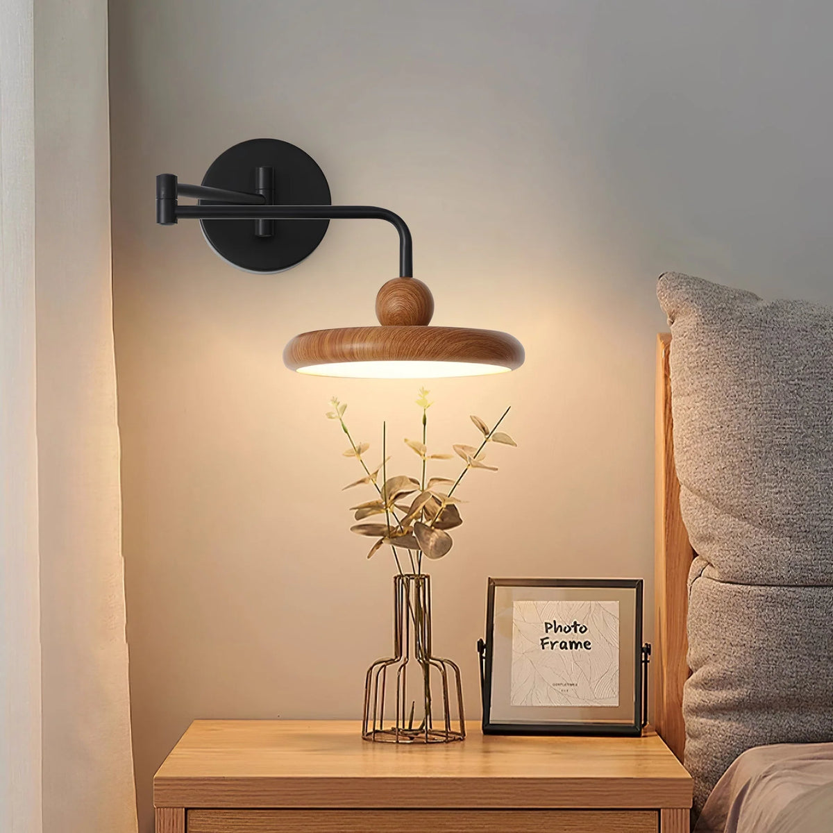 Wall Lamp | Integrated LED & Wood Accent | 51 cm