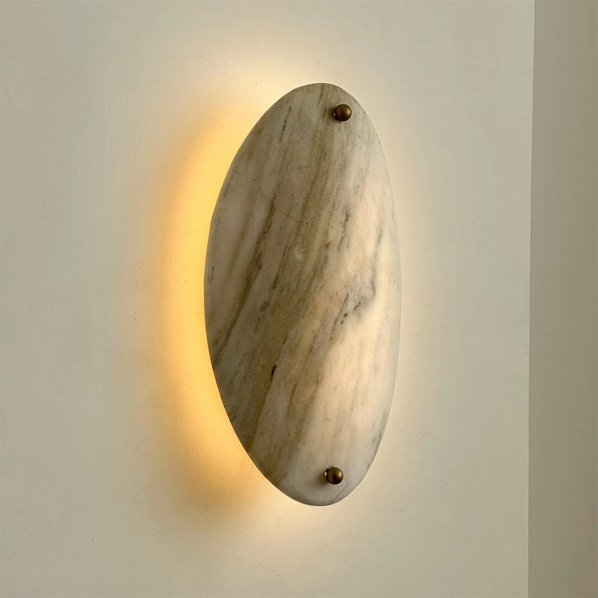 Wall Lamp | Marble Shade & Gold Metal | Integrated LED