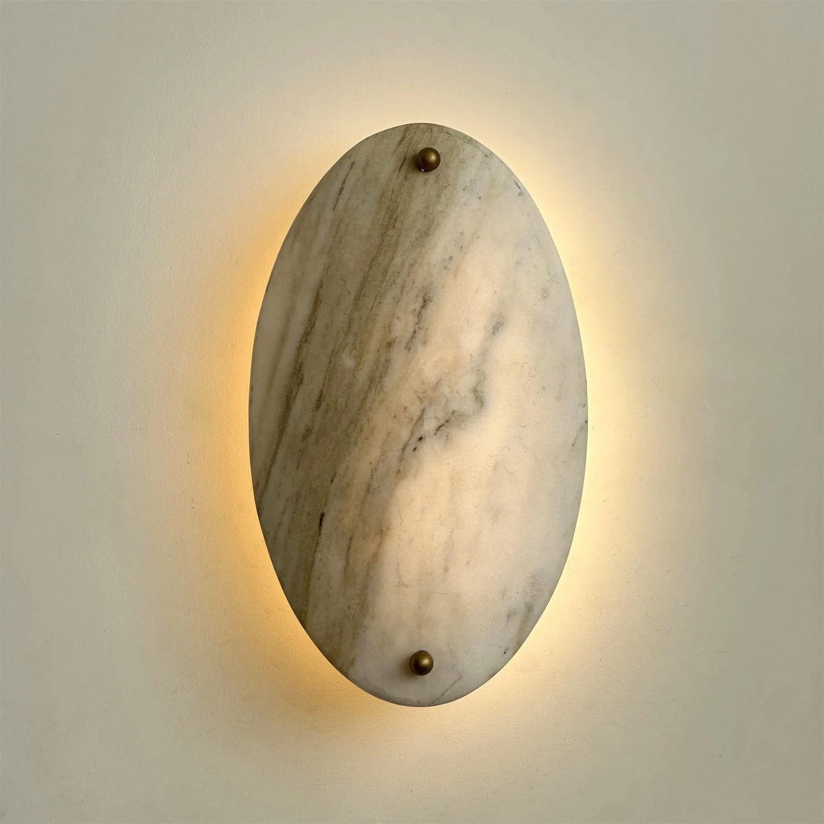 Wall Lamp | Marble Shade & Gold Metal | Integrated LED