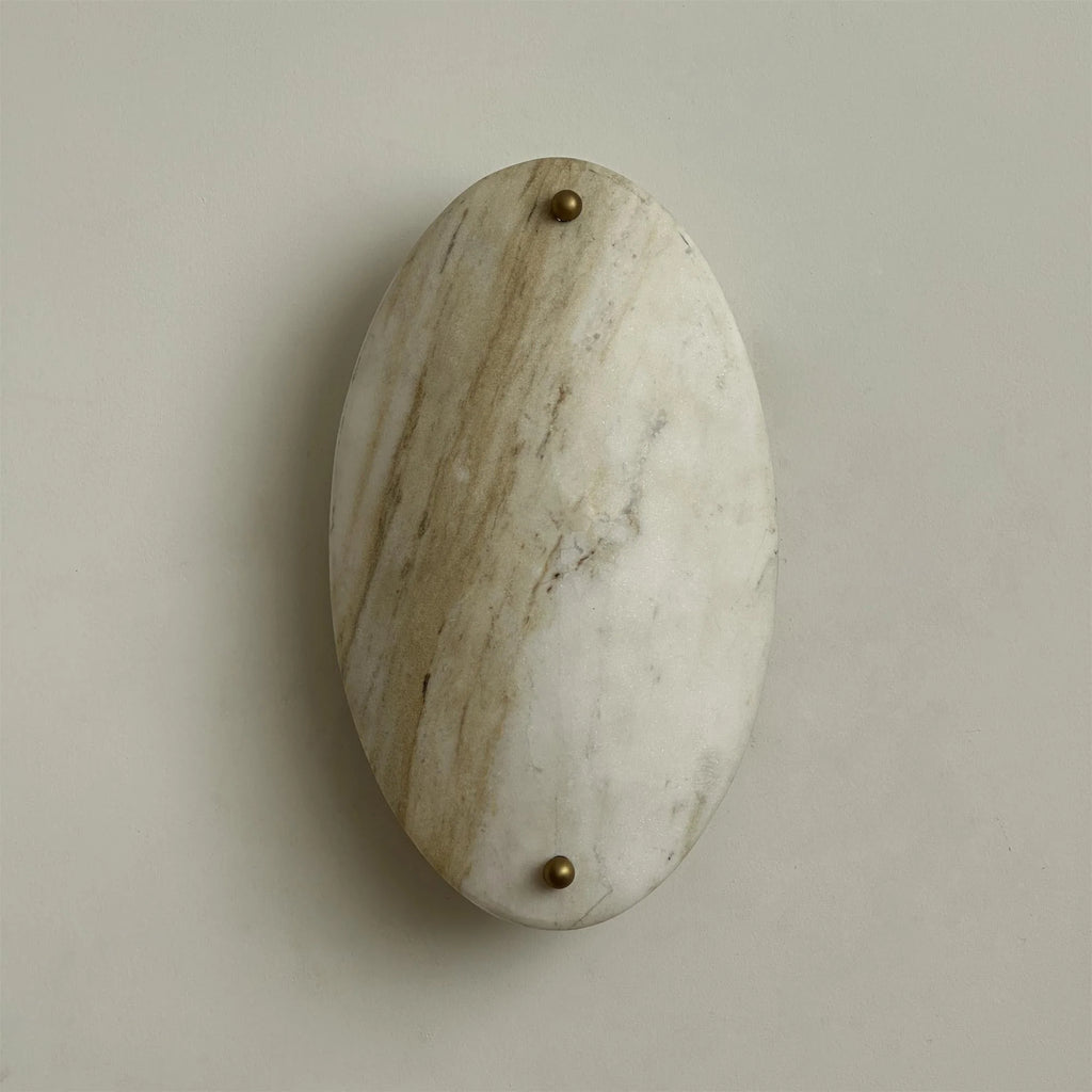 Wall Lamp | Marble Shade & Gold Metal | Integrated LED