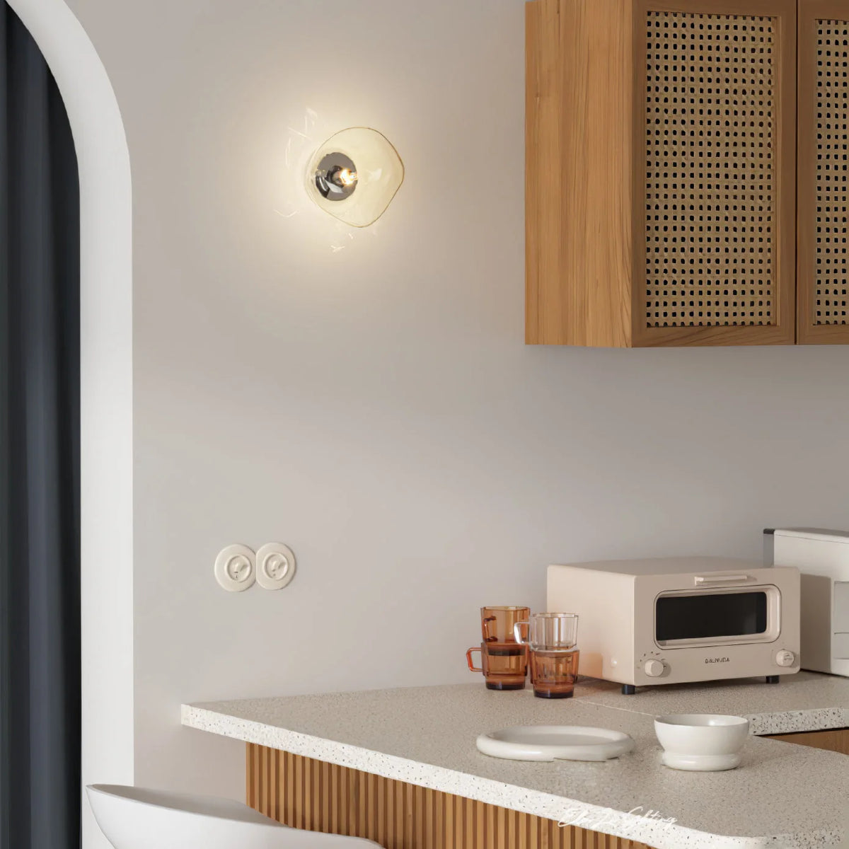 Wall Lamp | Metal & Acrylic Damp-Rated | Two Sizes