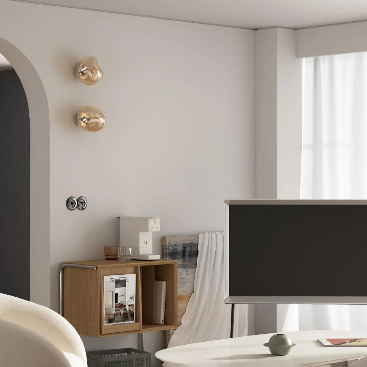 Wall Lamp | Metal & Acrylic Damp-Rated | Two Sizes