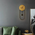 Wall Lamp | Metal & Acrylic With Built-In Clock | Hardwired