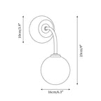 Wall Lamp | Metal & Glass Dimmable | 16 x 23 cm