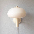 Wall Lamp | Milky Glass Shade & Iron Frame