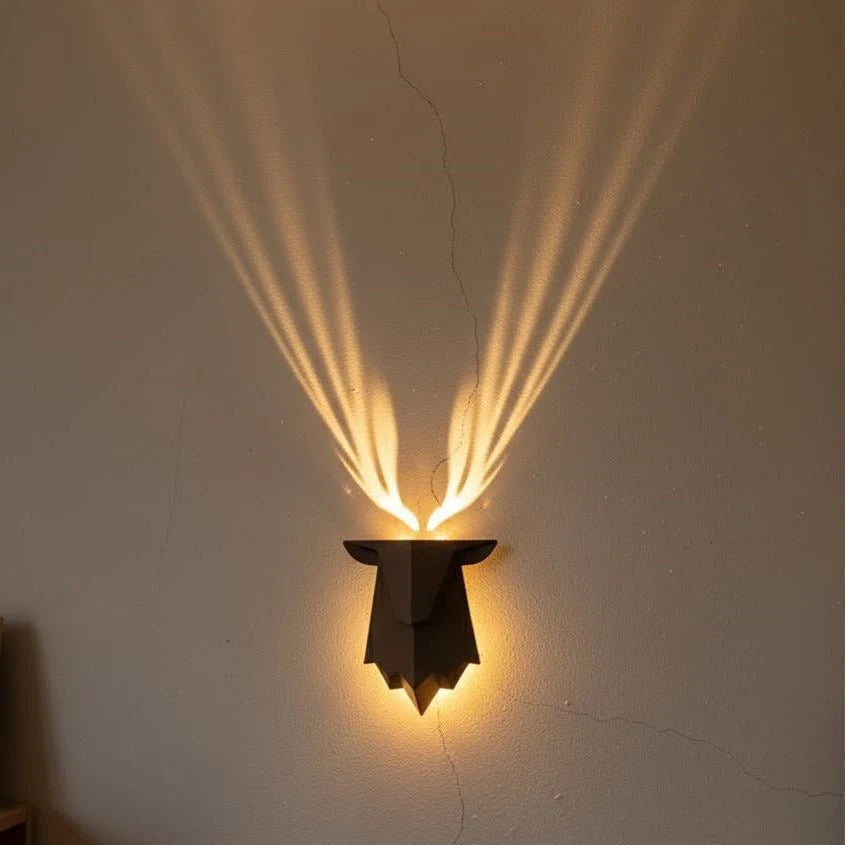 Wall Lamp | Minimalist Deer Silhouette, Dimmable & USB-Rechargeable
