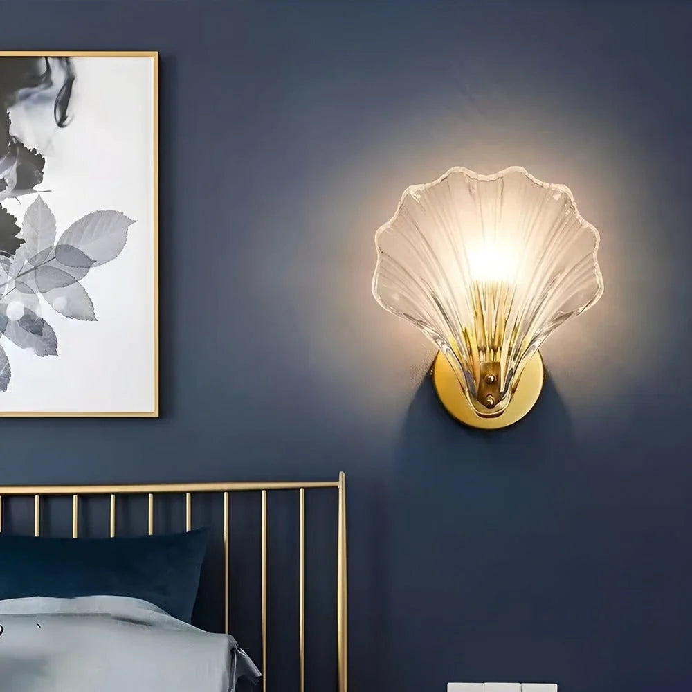 Wall Lamp | Minimalist Glass Shade & Button Switch | 20 cm