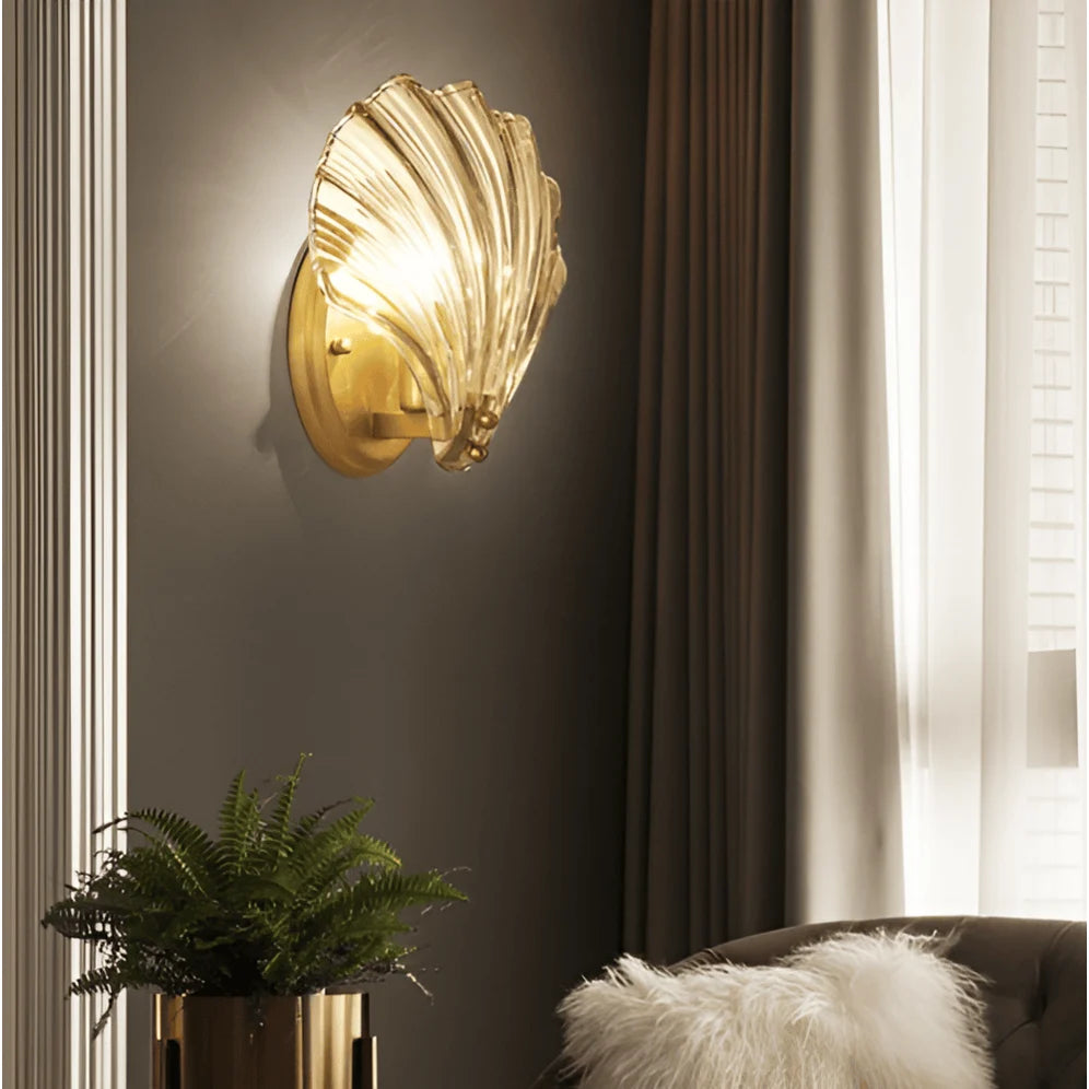 Wall Lamp | Minimalist Glass Shade & Button Switch | 20 cm