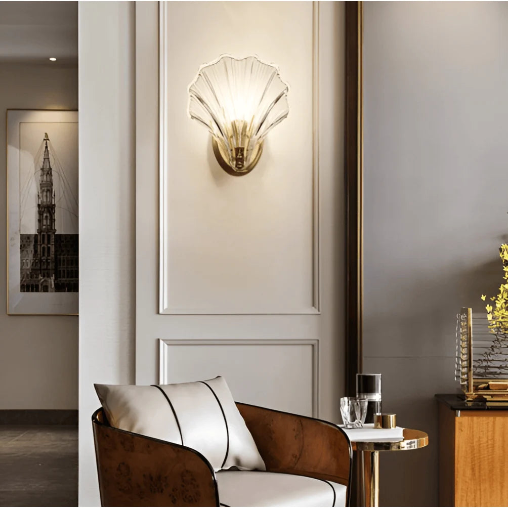 Wall Lamp | Minimalist Glass Shade & Button Switch | 20 cm