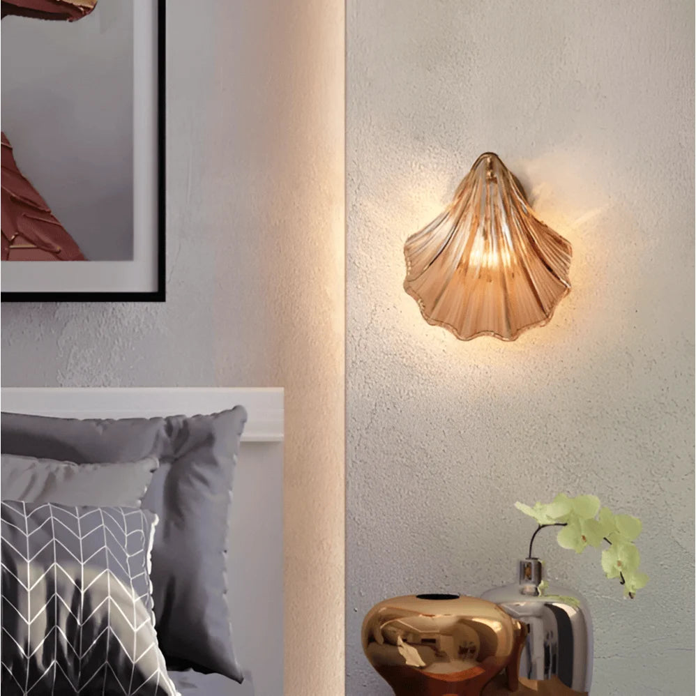 Wall Lamp | Minimalist Glass Shade & Button Switch | 20 cm