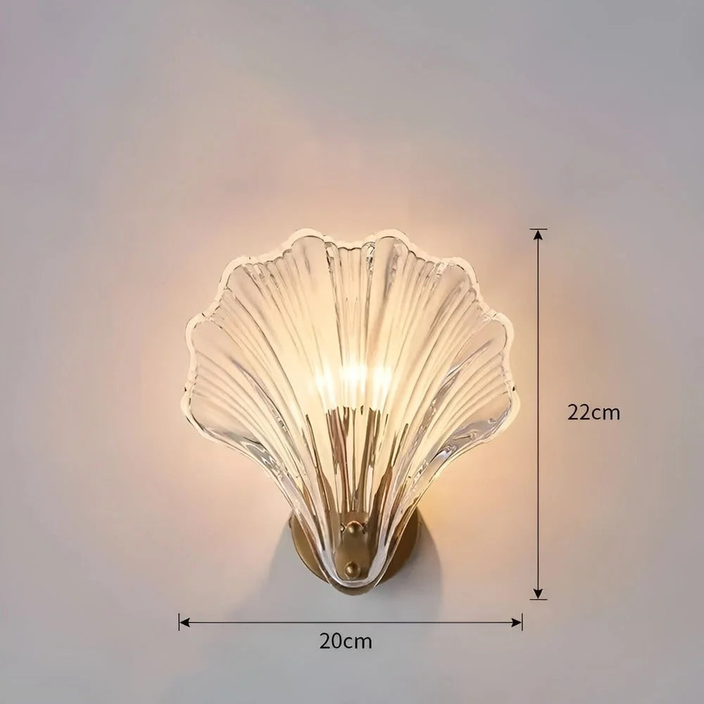 Wall Lamp | Minimalist Glass Shade & Button Switch | 20 cm