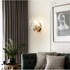 Wall Lamp | Minimalist Glass Shade & Button Switch | 20 cm