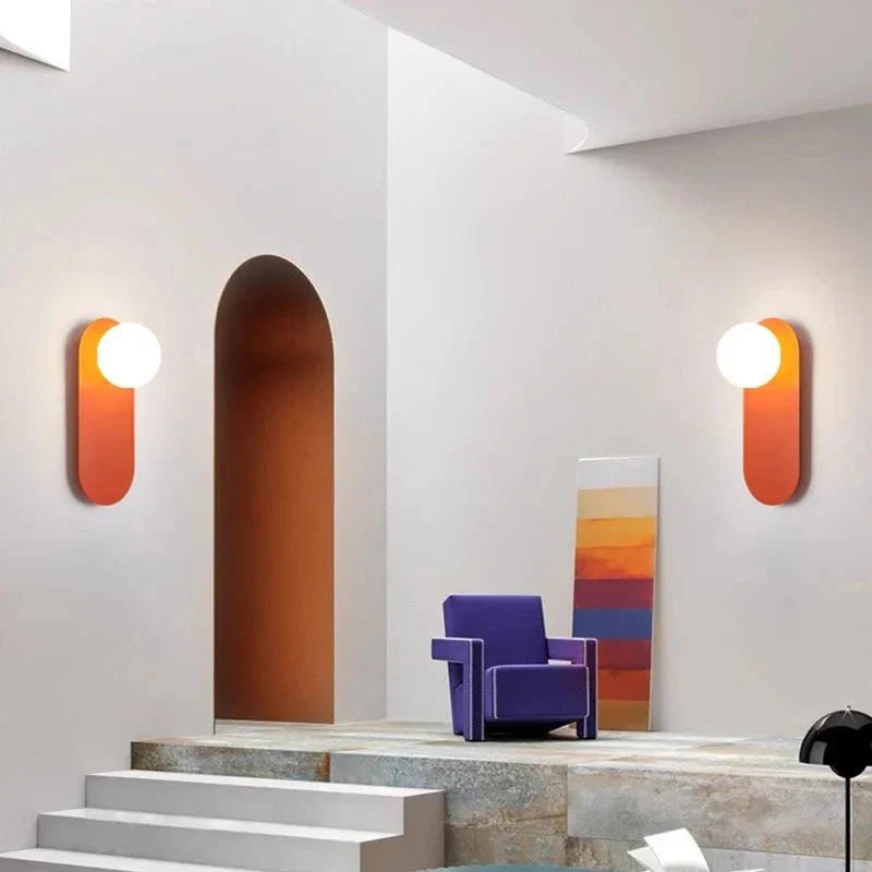 Wall Lamp | Nordic Colorful Iron & LED-Compatible | 30 x 12 cm