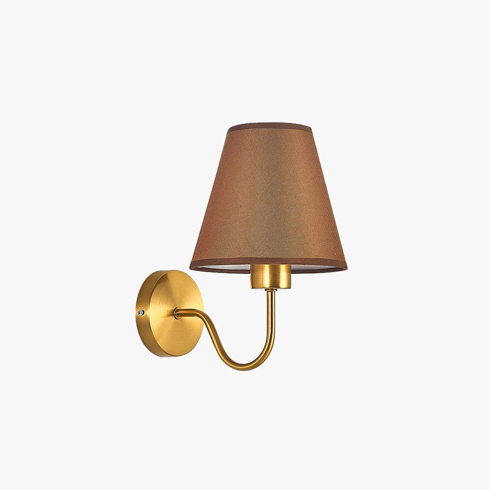 Wall Lamp | Nordic Fabric Shade & Galvanized Metal | Hardwired