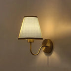 Wall Lamp | Nordic Fabric Shade & Galvanized Metal | Hardwired
