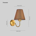 Wall Lamp | Nordic Fabric Shade & Galvanized Metal | Hardwired