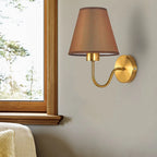 Wall Lamp | Nordic Fabric Shade & Galvanized Metal | Hardwired