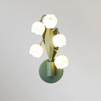 Wall Lamp | Orchid Floral Design & Metal Frame | Hardwired