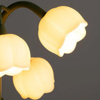 Wall Lamp | Orchid Floral Design & Metal Frame | Hardwired