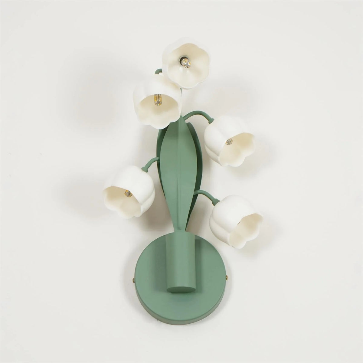 Wall Lamp | Orchid Floral Design & Metal Frame | Hardwired