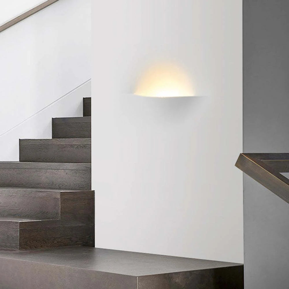 Wall Lamp | Recessed Metal & Gypsum | Warm LED Included