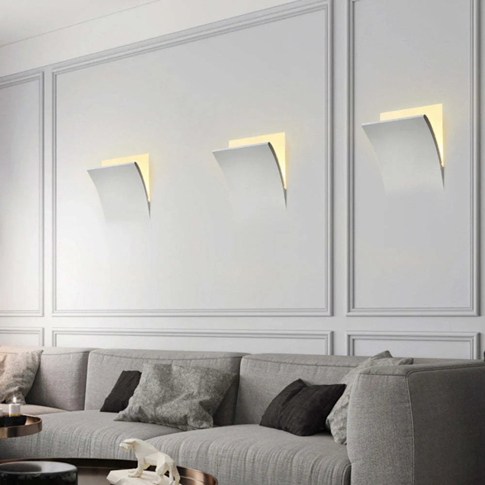 Wall Lamp | Recessed Metal & Gypsum | Warm LED Included