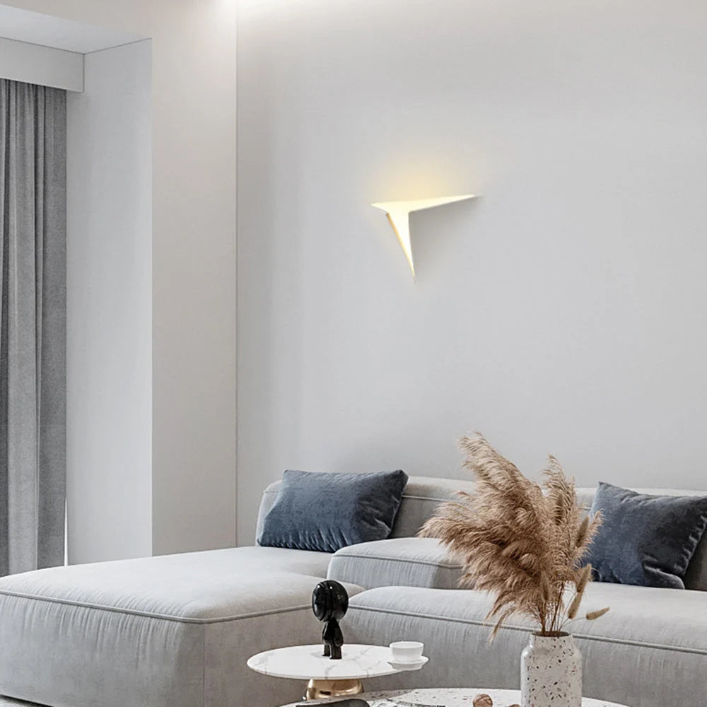 Wall Lamp | Recessed Metal & Gypsum | Warm LED Included