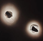 Wall Lamp | Sculpted Swirling Glass & Matte Black Accent | LED Included
