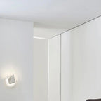 Wall Lamp | Sculpted Swirling Glass & Matte Black Accent | LED Included