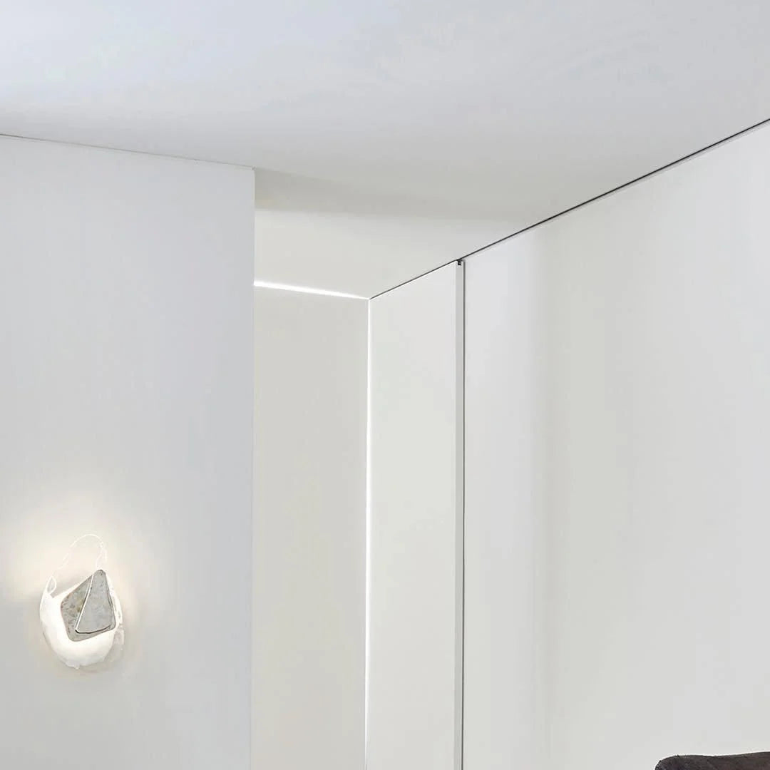 Wall Lamp | Sculpted Swirling Glass & Matte Black Accent | LED Included
