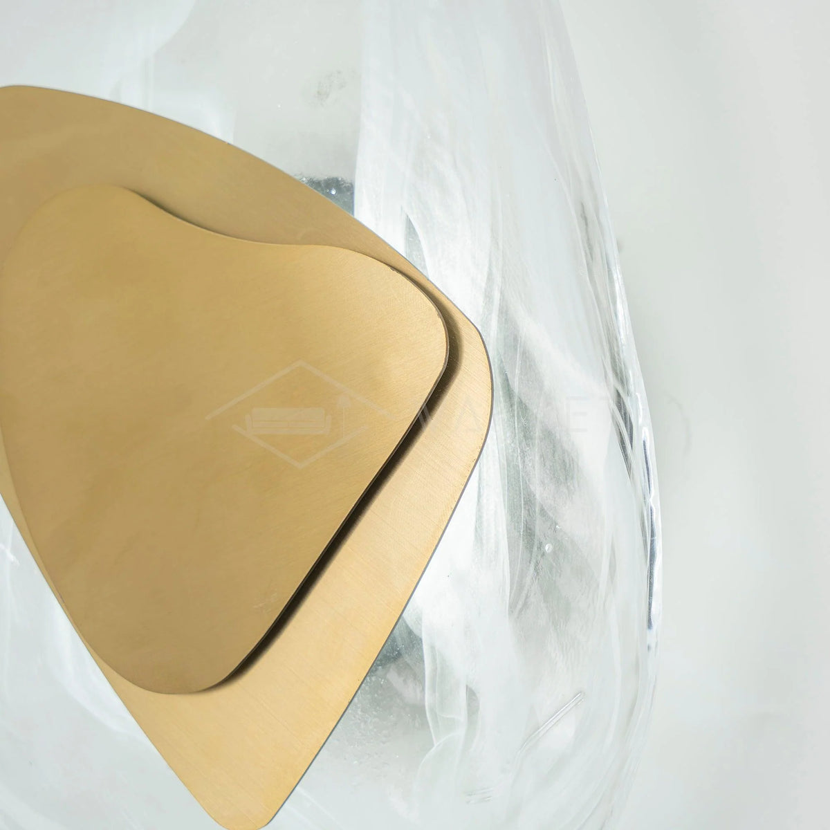 Wall Lamp | Sculpted Swirling Glass & Matte Black Accent | LED Included