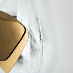 Wall Lamp | Sculpted Swirling Glass & Matte Black Accent | LED Included
