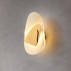 Wall Lamp | Sculpted Swirling Glass & Matte Black Accent | LED Included