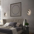 Wall Lamp | Sculpted Swirling Glass & Matte Black Accent | LED Included