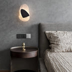 Wall Lamp | Sculpted Swirling Glass & Matte Black Accent | LED Included