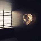 Wall Lamp | Sculpted Swirling Glass & Matte Black Accent | LED Included