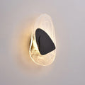Wall Lamp | Sculpted Swirling Glass & Matte Black Accent | LED Included