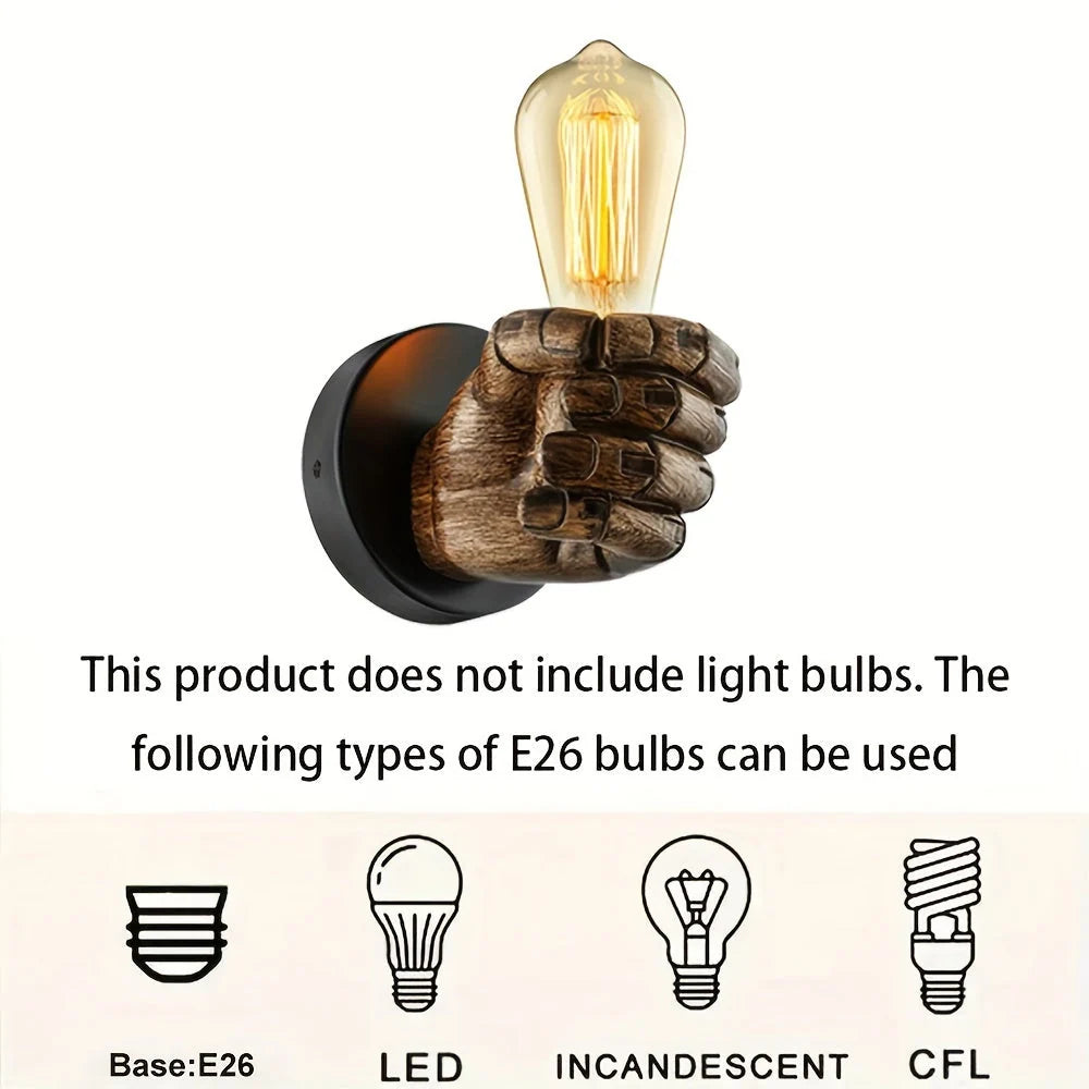 Wall Lamp | Sculptural Resin & E26 Socket | Left Or Right Version