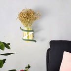 Wall Lamp | Solid Wood, Glass Vase & Integrated LED | Weather-Resistant