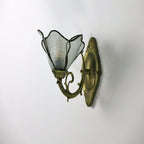 Wall Lamp | Tiffany Stained-Glass Shade & Iron Base