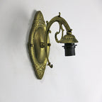 Wall Lamp | Tiffany Stained-Glass Shade & Iron Base