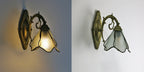 Wall Lamp | Tiffany Stained-Glass Shade & Iron Base