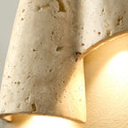 Wall Lamp | Travertine Body & IP20 Moisture-Resistant | 27 cm Height