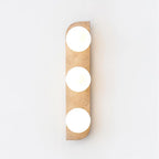 Wall Lamp | Travertine Stone & Wood Damp-Rated | Single/Double/Triple Options